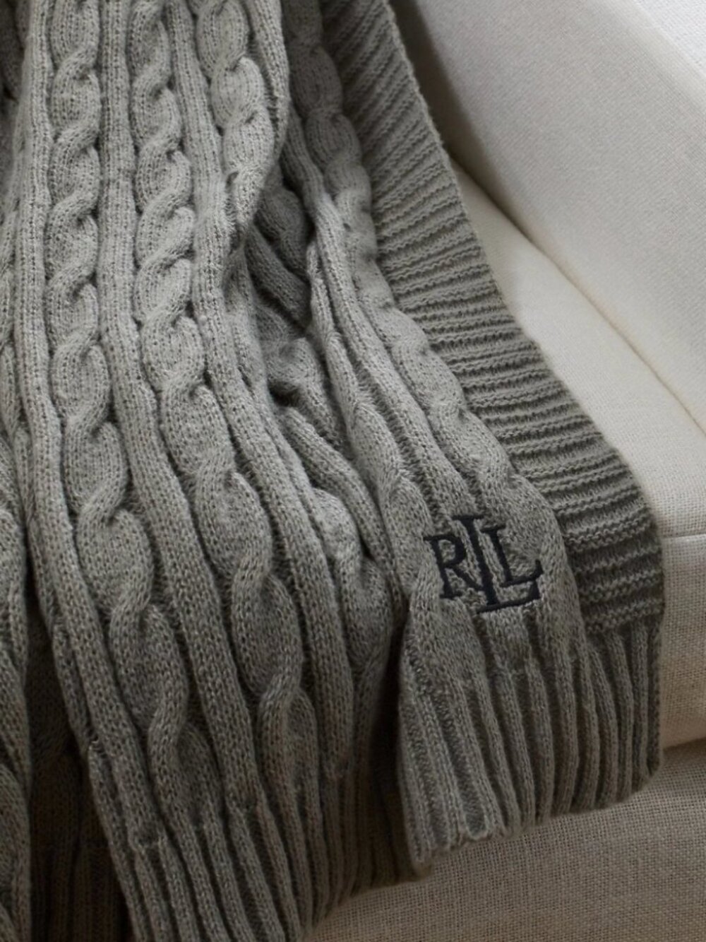 Ralph Lauren Cable Knit Sweater - Gray